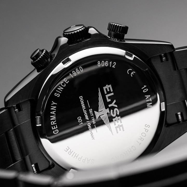 Actual product image Elysee Sport Chronograph Water Resistant Date Display Timepiece (Chronograph, Sports watch)