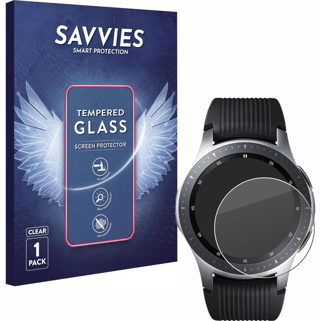 Thumbnail - Savvies Panzerglas Hartglas Displayschutz, Smartwatch Schutzfolie, Transparent