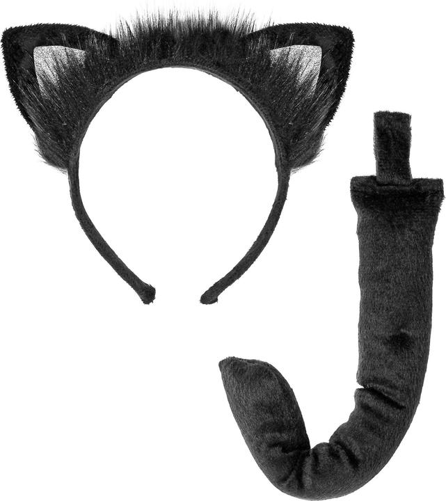 Image du produit Widmann Set chat avec oreilles et queue en peluche