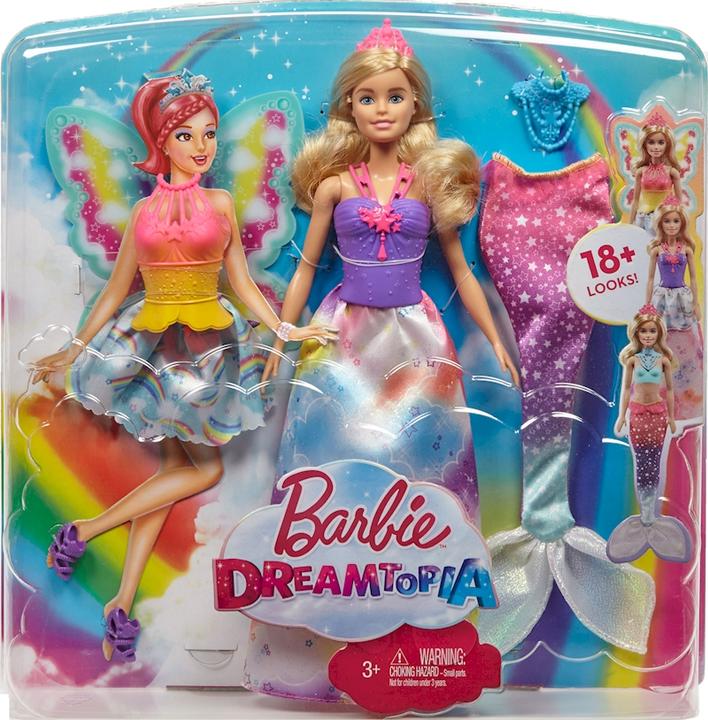 Produktbild Barbie Dreamtopia Regenbogen-Königreich 3-in-1 Fantasie Puppe Geschenkset