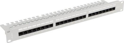 Actual product image Lanberg Patch Panel 24 Port 1u 19 Kat.6 Utp Z Organizerem Kablowym Szary
