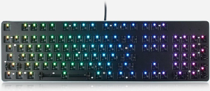 Actual product image Glorious PC Gaming Race GMMK-BRN-V2 full size, ANSI US standards, Gateron Brown Switch (US, Cable)