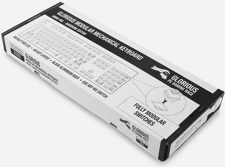 Actual product image Glorious PC Gaming Race GMMK-BRN-V2 full size, ANSI US standards, Gateron Brown Switch (US, Cable)