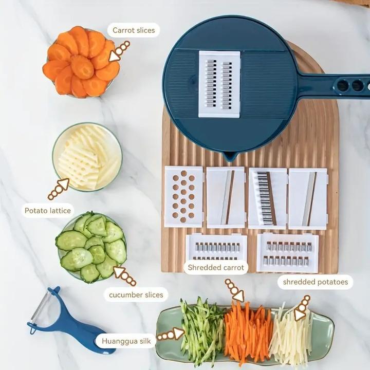 Actual product image ASMI Multifunctional vegetable slicer 9-piece vegetable slicer