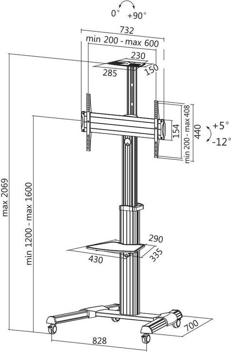 Image du produit LogiLink Télévision (Universel, 70", 50 kg)