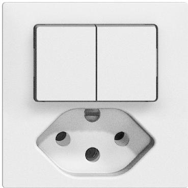 Actual product image Feller Small Combi AR+AR/T13 white
