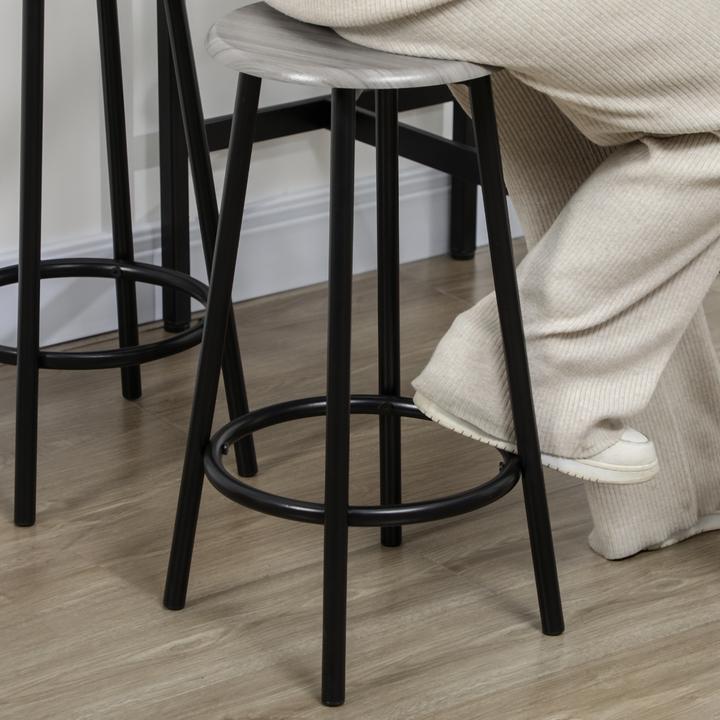 Produktbild Homcom Bartisch Set MDF, Metall Grau (110 x 50 x 89.50 cm)