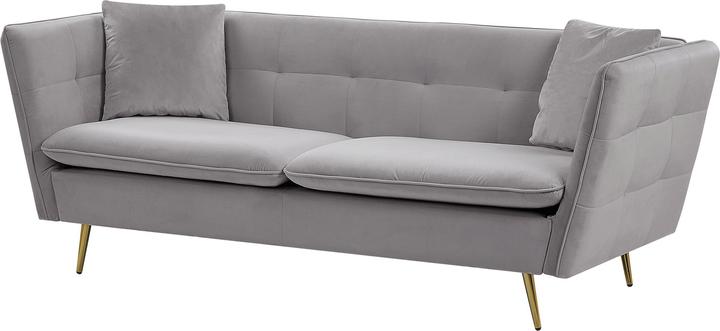 Produktbild Beliani 3-Sitzer Sofa Samtstoff grau FREDERICA (3-Sitzer)