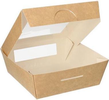 Papstar Delicatessen box with window made of PLA (25x)