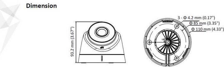 Actual product image Hikvision Camera IP DS-2CD1343G0-I (C) 2.8mm (2560 x 1440 Pixels)