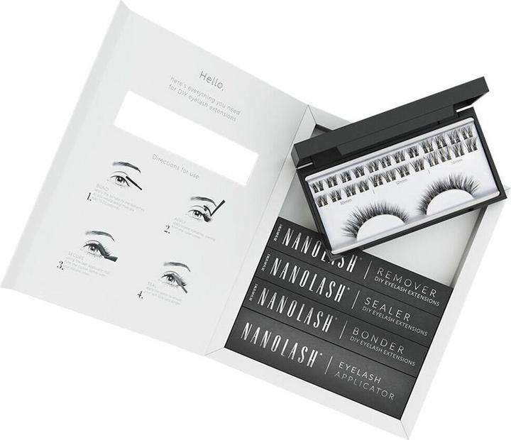 Actual product image NoName DIY Eyelash Extensions Starter Kit with Bonder, Sealer, Remover, Applicator - Fantasy (Artificial eyelashes)