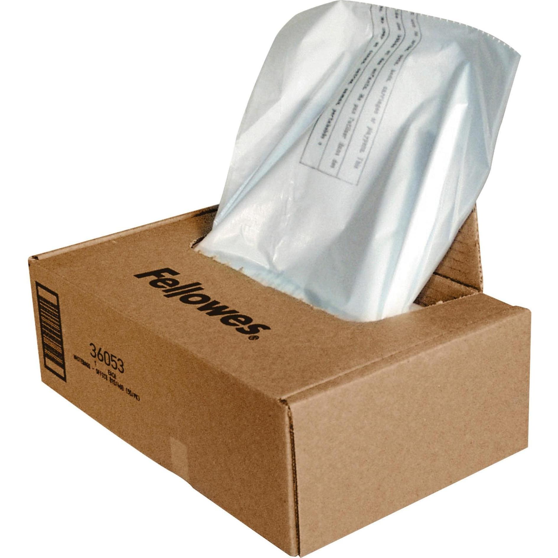 Fellowes Aktenvernichter Abfallbeutel, Abfallsack, Transparent