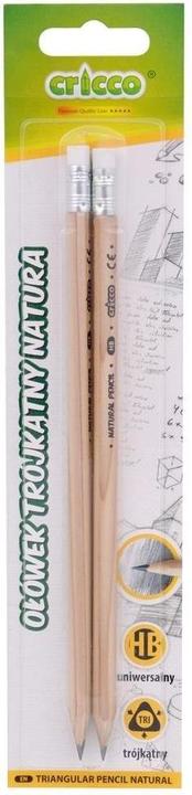 Immagine prodotto Teka Dreieckiger Naturstift mit Radiergummi HB 2 Stk. CRICCO (2 x)