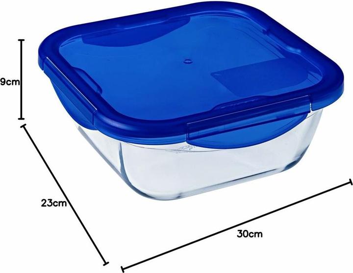 Actual product image Pyrex - Cook & Go Schaal Set van 7 Stuks - Borosilicaatglas - Transparant / Blauw
