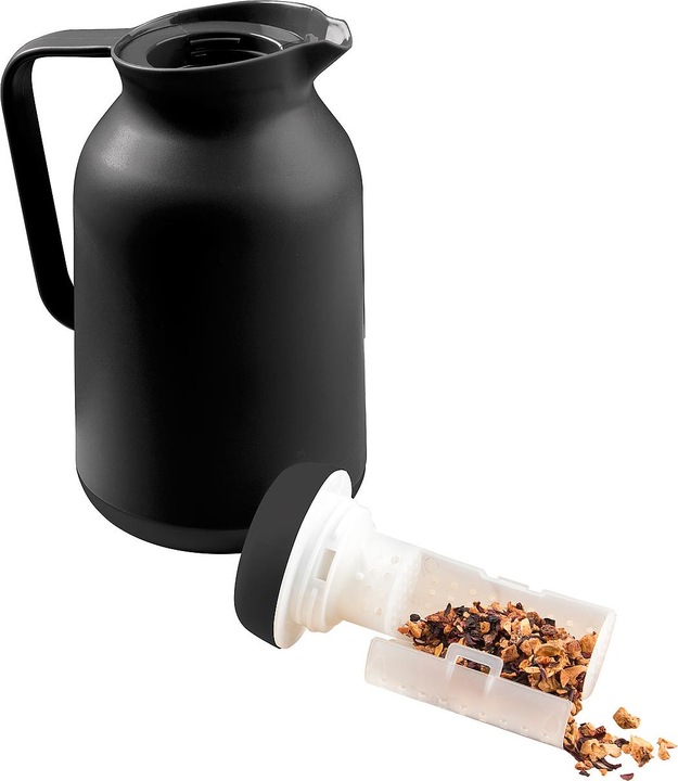 Rosenstein & Söhne Caraffa sottovuoto 2in1 per caffè e tè, con filtro per tè, 1 litro (1 l)
