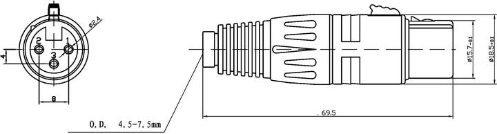Produktbild Bemero XLR-Stecker BC1001NI-F