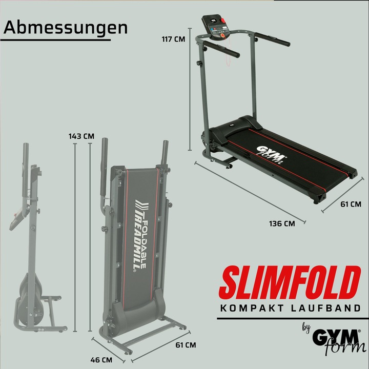 Actual product image Gymform Slim Fold Treadmill