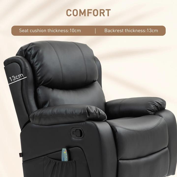 Actual product image Swisshandel24 Relax armchair massage function electric reclining function heating function swivelling spring