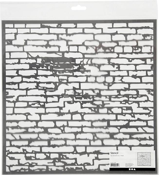 Actual product image Creativ Company Stone wall stencil, 30.5x30.5cm