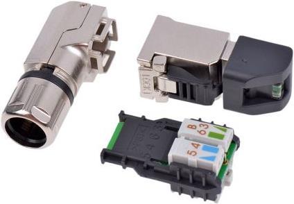 Produktbild Telegärtner Cat6 RJ45 MFP8 right angle shielded plug