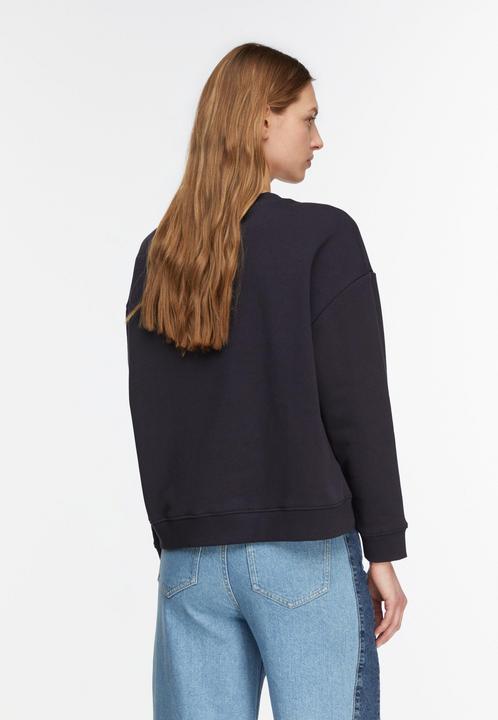 Produktbild Comma Sweatshirt Besticktes Sweatshirt mit geknitterten Blumenapplikationen (42)