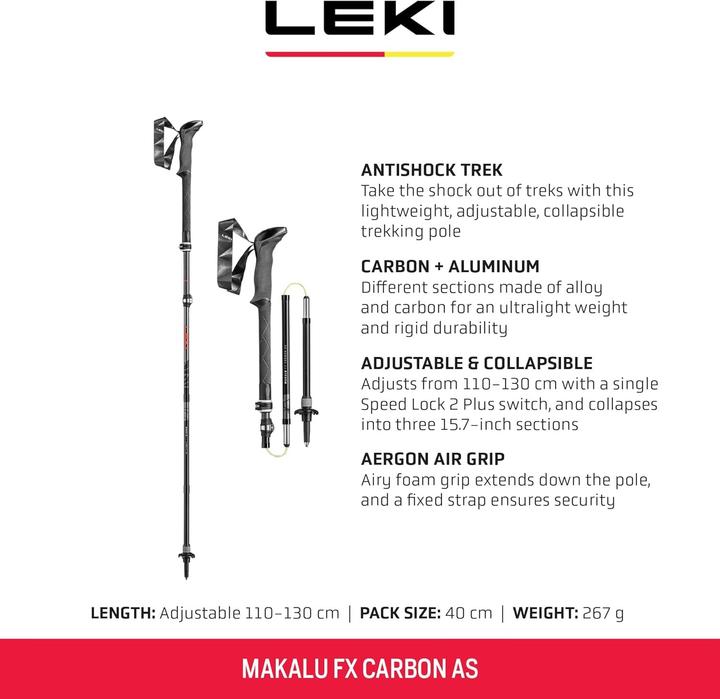 Image du produit Leki Bâtons Makalu FX Carbon AS (110 - 130 cm)