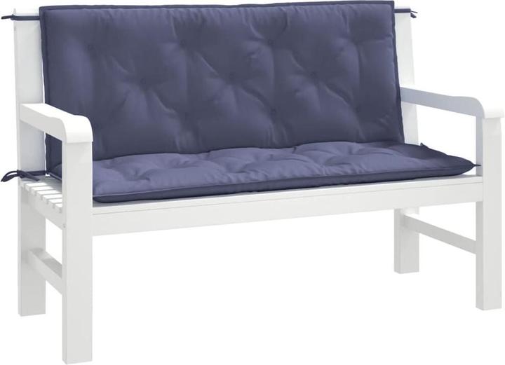 Image du produit vidaXL Coussins de banc de jardin 2 pcs. 120 x 50 x 7 cm O x tissu ford (120 x 50 x 7 cm)