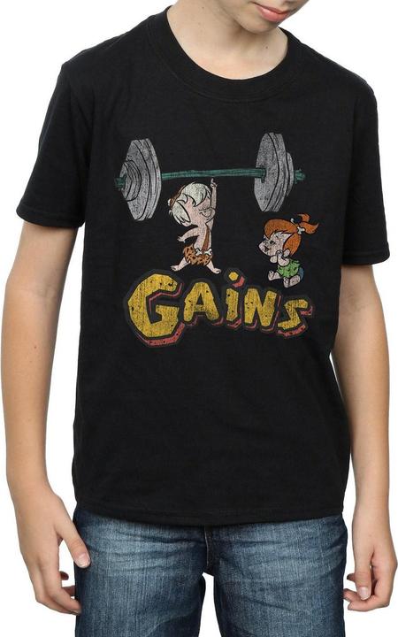 Actual product image The Flintstones Boys Bam Bam Gains Distressed T-Shirt (152, 158)