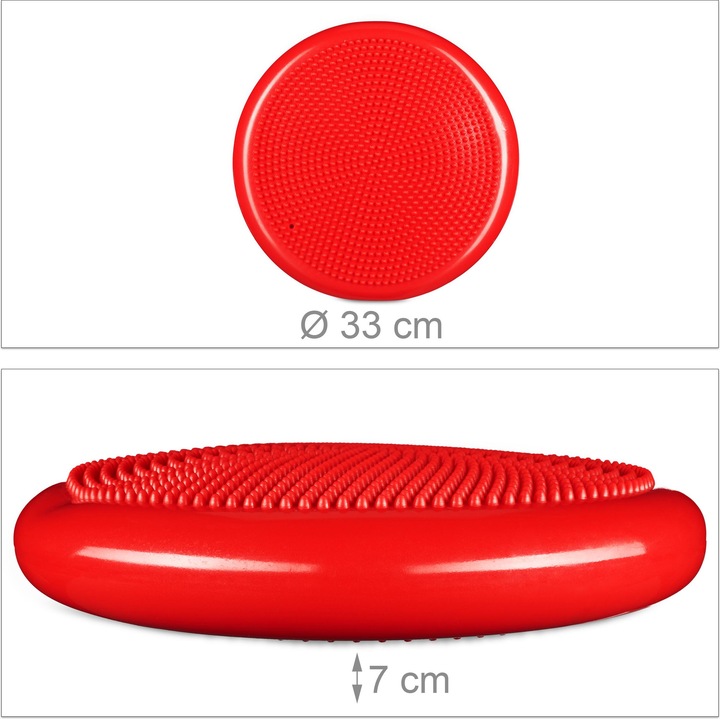 Image du produit Relaxdays Disque d'équilibre de 33 cm avec pompe à air