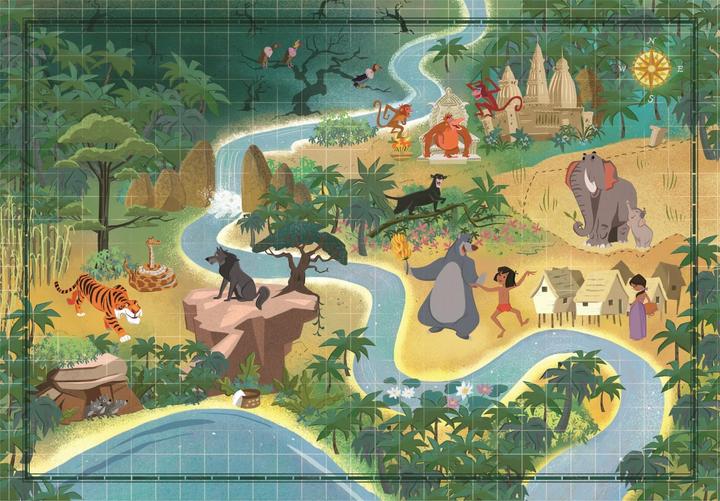 Image du produit Clementoni Puzzle Story Maps - Le livre de la jungle de Disney (1000 pcs) (39813) (1000 pièces)