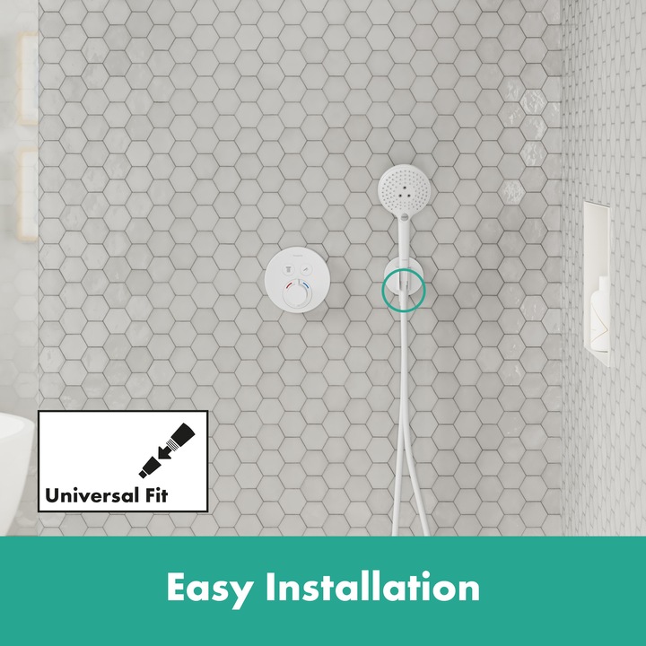 Produktbild hansgrohe HG Wandanschluss FixFit S mit Brausehalter mattweiss