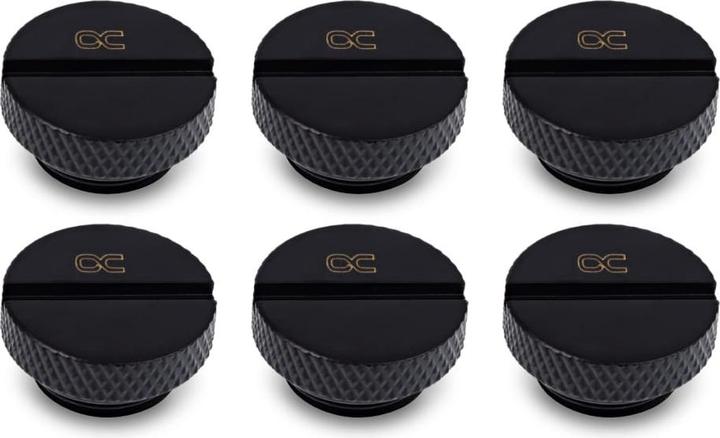 Alphacool Eiszapfen Verschlussschraube G1/4 - 6pcs Set Deep Black