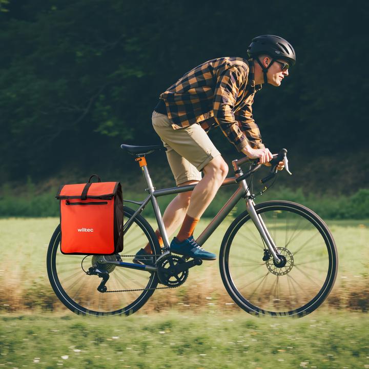 Produktbild Wiltec Gepäckträgertasche rot 22l Fahrradtasche Gepäckträger Gepäcktasche (22 l, Gepäckträgertasche)