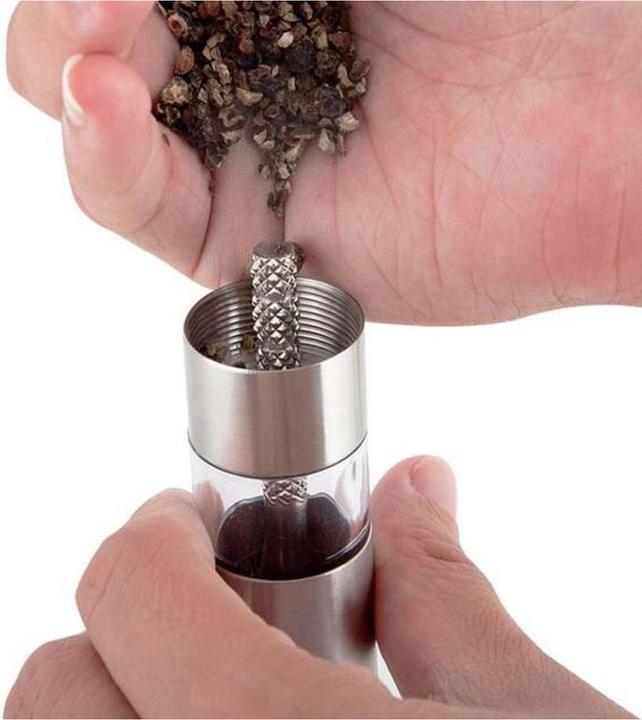 Actual product image PhoneLook MG600A Moulin à sel et à poivre ergonomique rechargeable acier inoxydable (Salt, Pepper)