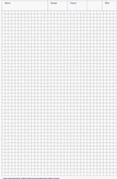 Actual product image Perforated gravel pad DIN A4 chequered (A4, Checked, Hardcover)