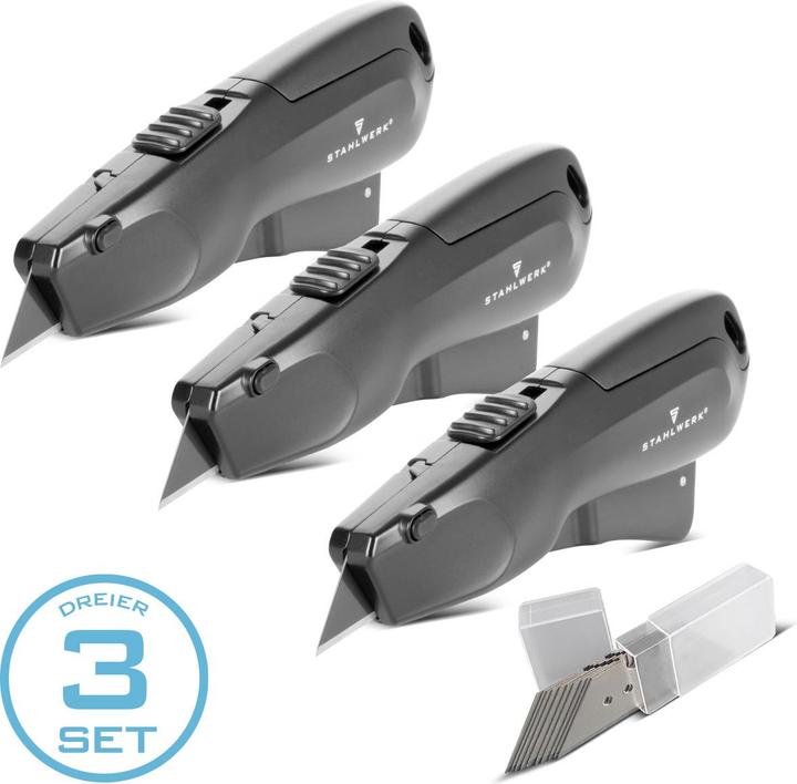 Actual product image Stahlwerk Cutter knife UCM-19 ST set of 3 with quick-change blade (Cutters)