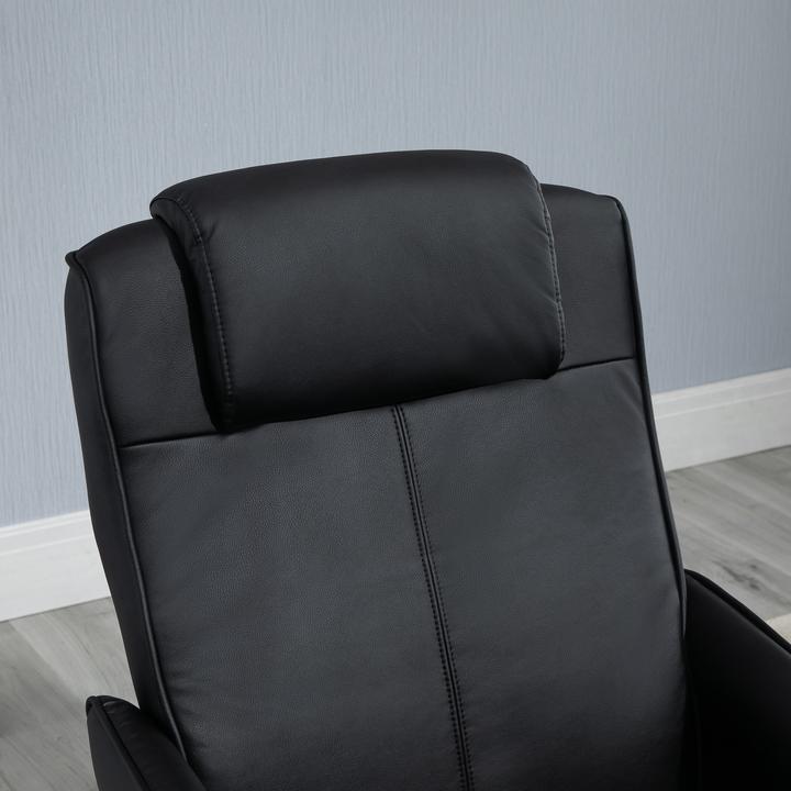 Actual product image Homcom Relaxsessel mit Hocker Kunstleder Schwarz