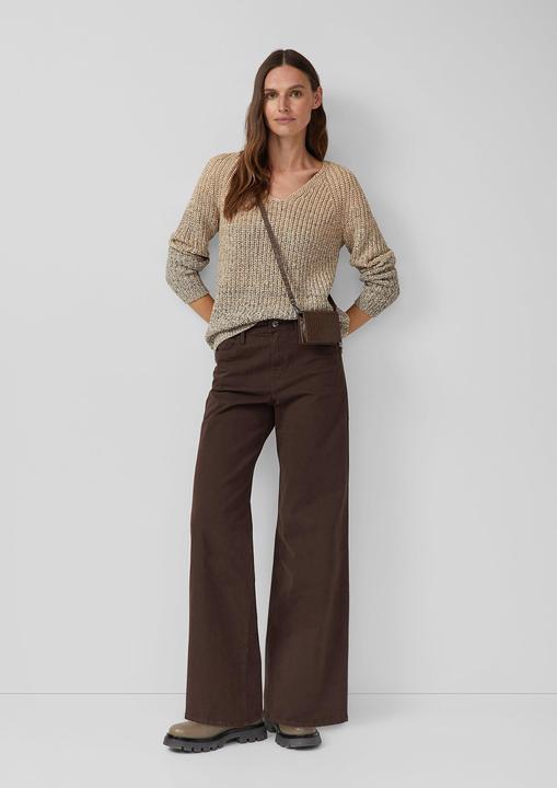 Produktbild s.Oliver Strickpullover Kuscheliger V-Ausschnitt-Strickpullover aus Baumwollmix (38)