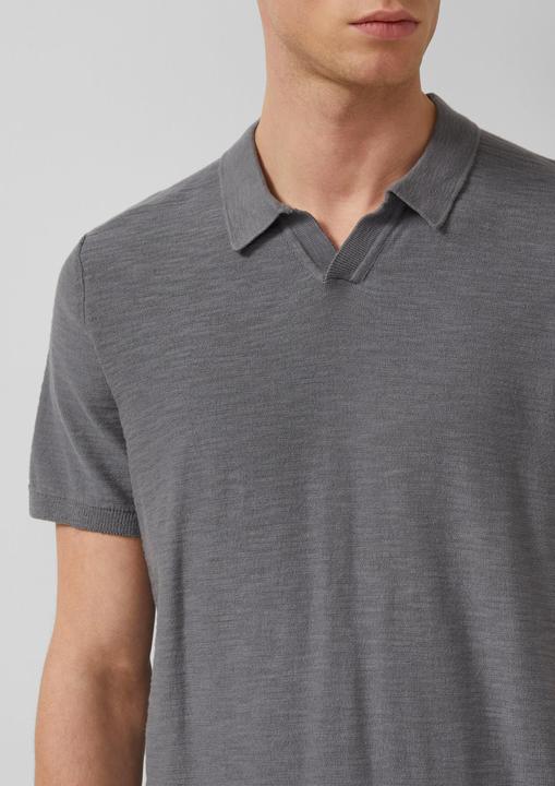 Produktbild s.Oliver Strick-Poloshirt in Flammgarnstruktur (S)