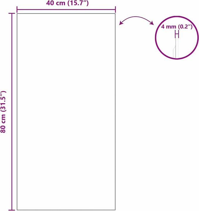 Produktbild vidaXL Wandspiegel (40 x 80 cm)