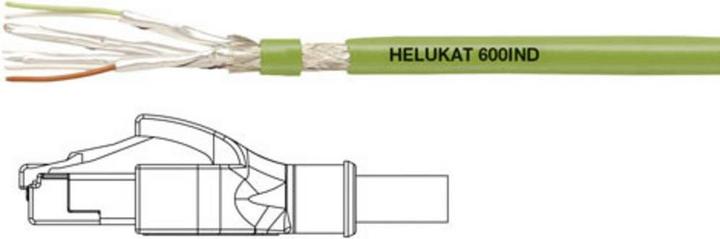 Helukabel 806620 RJ45 network cable, patch cable CAT 6a S/FTP 2.00 m Green PUR-Man (S/FTP, CAT6a, 2 m)