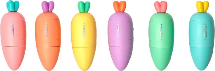 Actual product image Legami Carrot (Pastel colours in pink, Orange, Yellow, Violet, Green, Light blue, 6 x)