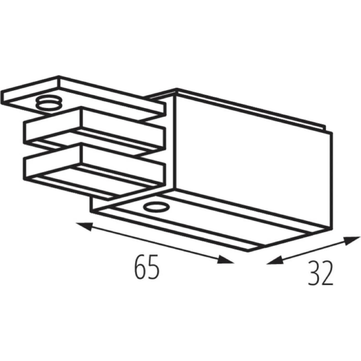 Thumbnail - Kanlux, Zubehör Beleuchtung, Elemente des TEAR-Schienensystems TEAR N PCON LW Stromanschluss weiss 33260