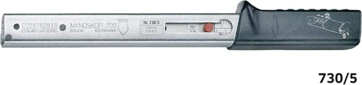 Actual product image Stahlwille 730 Quick Torque Wrench Service MANOSKOP® with holder for insertion tools size a/20 40-200 (1/2", 40 Nm, 200 Nm)