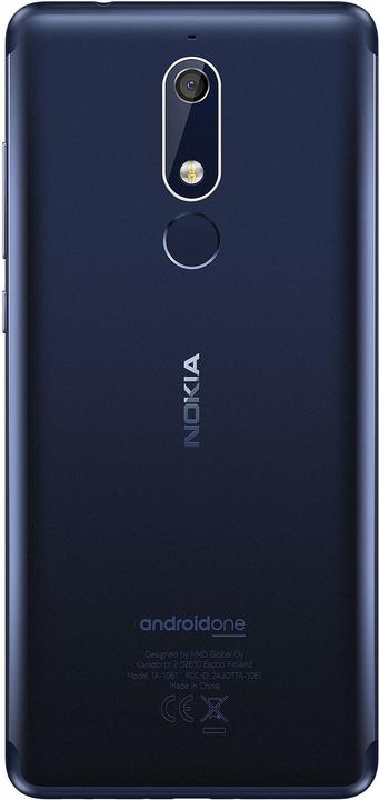 Produktbild Nokia 5.1 (16 GB, Tempered Blue, 5.50", Dual SIM + SD, 4G)
