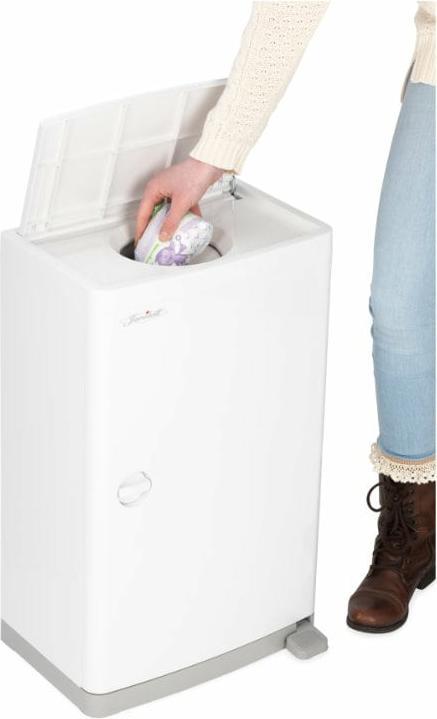 Actual product image Janibell Nappy Pail Diaper Pail Waste Bin White 43 L with Large Capacity and Foot Pedal, Efficient u