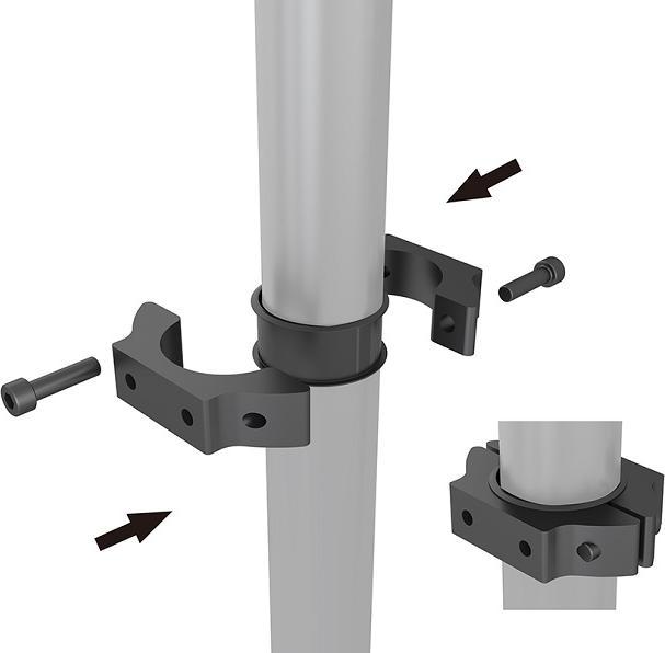 Actual product image Multibrackets M Pro Series - Dual Pole Clamp (Mounting- / Adapterplates)