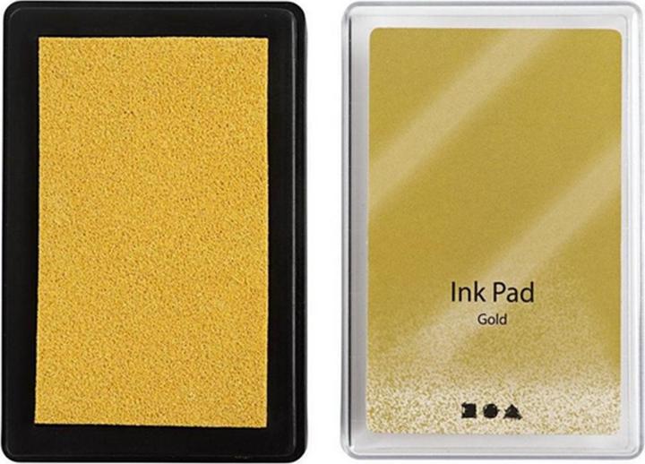 Creativ Company Stempelkissen Ink Pad, 9 x 6 x 2 cm Gold
