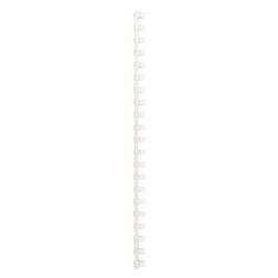 Produktbild GBC Binderücken 12mm, 21 Ringe, weiss, 100 Stk.