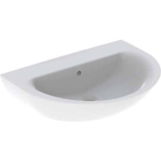 Geberit, Waschbecken, Renova Waschtisch, ohne Hahnloch, mit Überlauf, Breite: 70cm (210 mm, 700 mm)